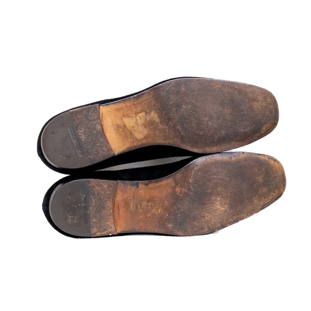 Brooks Brothers x Peal & Co. Black Velvet Smoking Slippers Size US 10.5 D - Picture 7 of 14